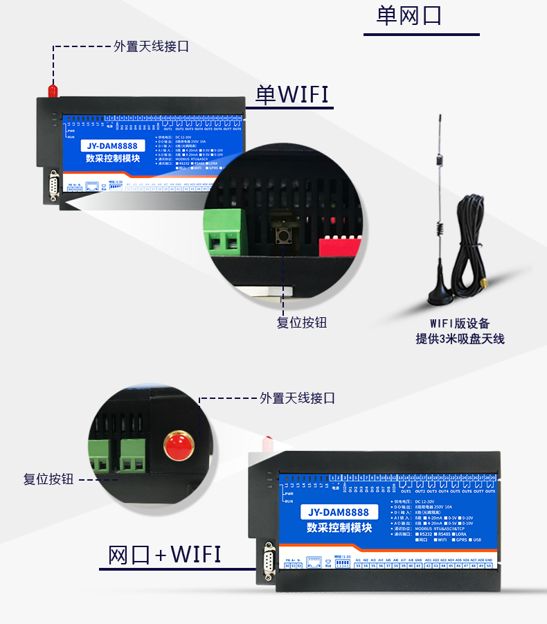 聚英8888系列繼電器智能自控模塊通訊接口