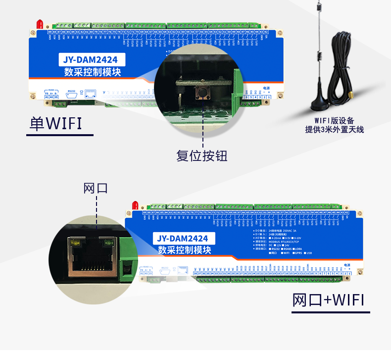 云平臺 DAM2424 遠(yuǎn)程智能控制器通訊接口