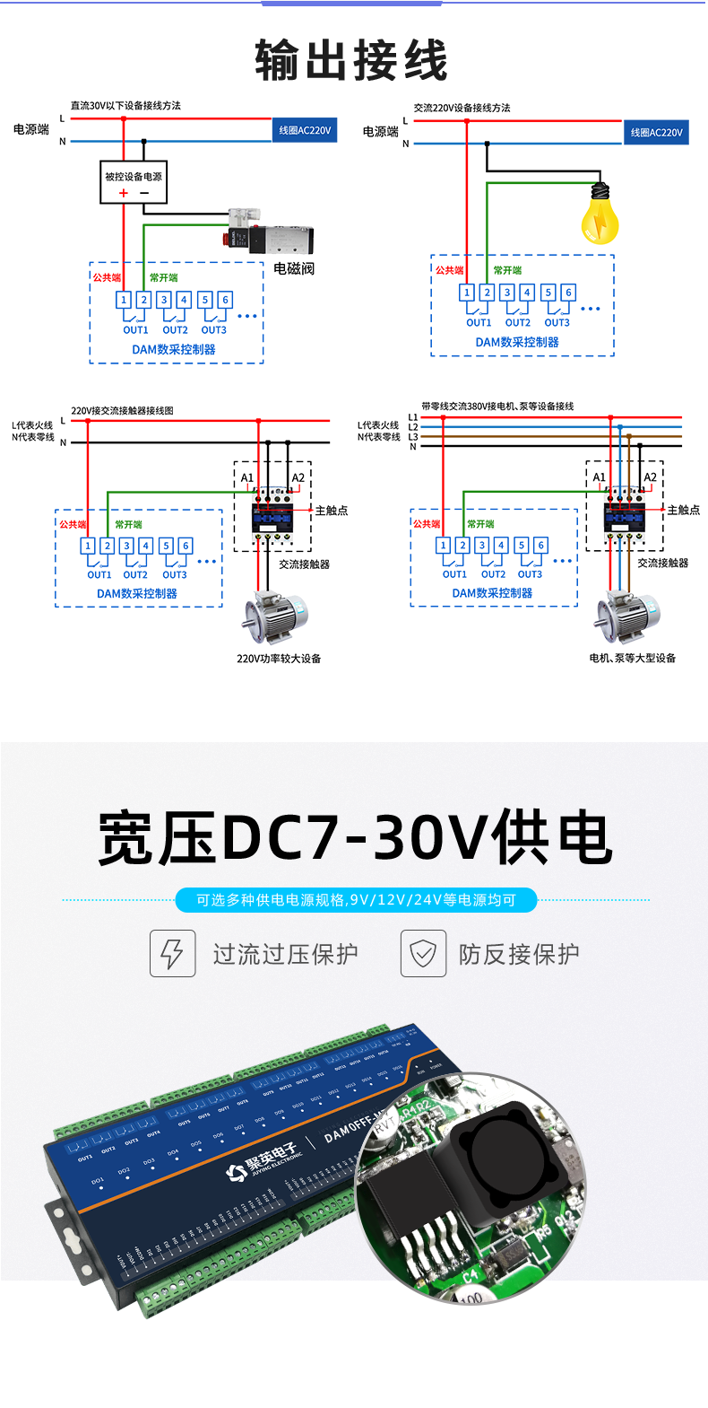 LoRa0FFF-MT LoRa無線測控模塊輸出接線