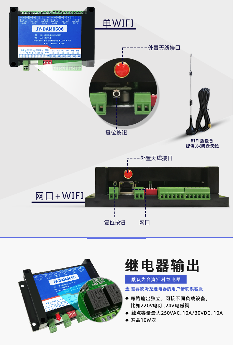 云平臺(tái) DAM-0606 遠(yuǎn)程智能控制器輸出說明