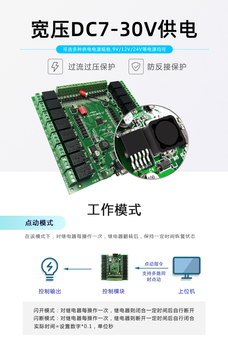 云平臺 DAM-1616 GPRS版 遠(yuǎn)程智能控制器工作模式