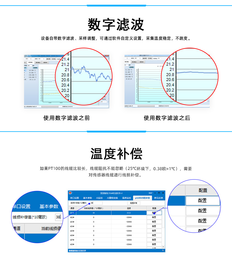 DAM-PT12 12路溫度采集模塊特點