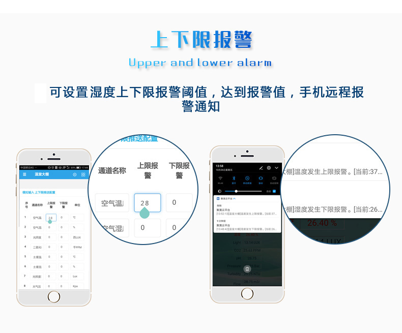 LORA濕度采集器報警功能